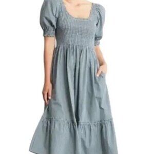 Hill House Louisa Nap Dress - Emerald Gingham